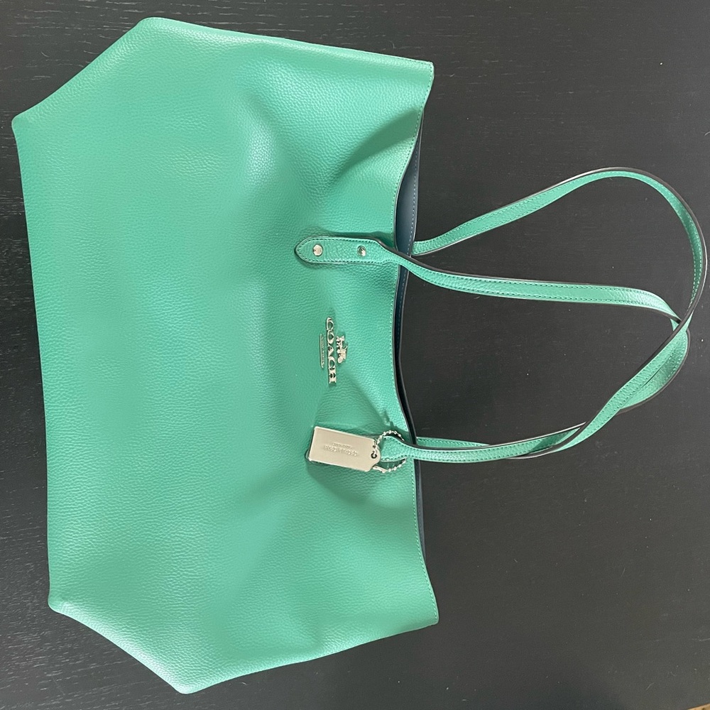 Green Coach Tote